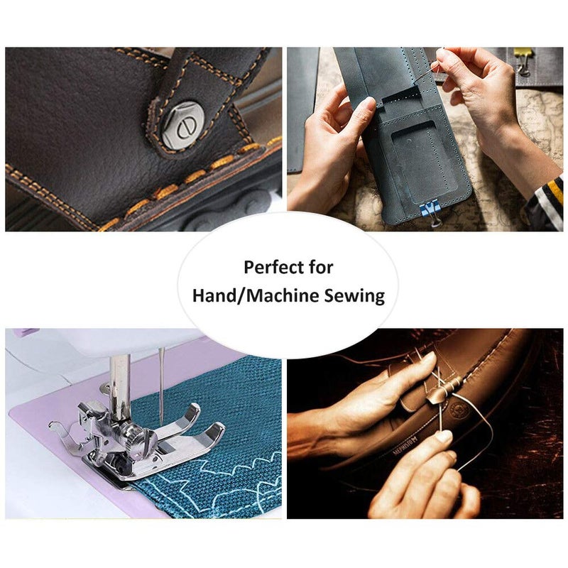 Desirable Life Bonded Nylon N66 Sewing Thread 1500 Yards Size #69 T70 210D/3 for Leather Denim Hand Machine Craft Shoe Bag Repairing Strong Heavy Duty High Temperature Resistant Waterproof (Black) - Image 5